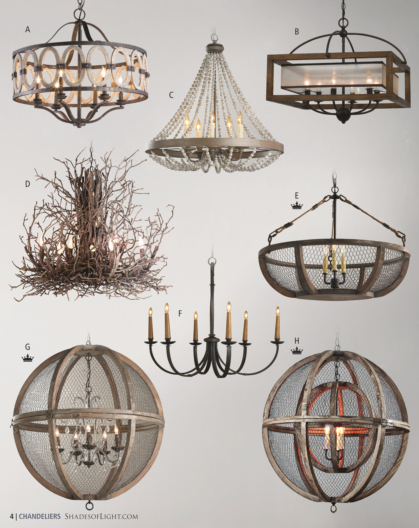 Shades Of Light Tropical Repose 2018 En Wire Basket Chandelier A B C D E F G 4 Chandeliers Shadesoflight Com