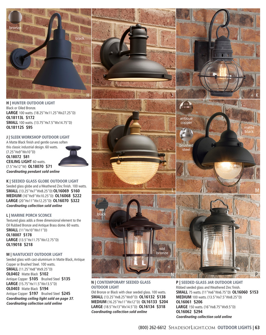Exterior lights & lamps online at