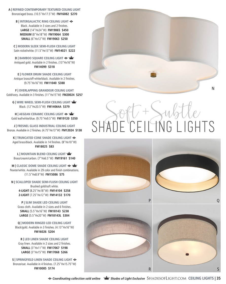 Springfield linen deals shade ceiling light