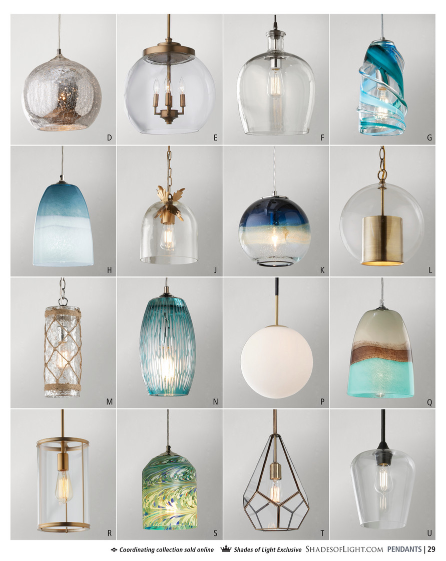 strata art glass pendant light