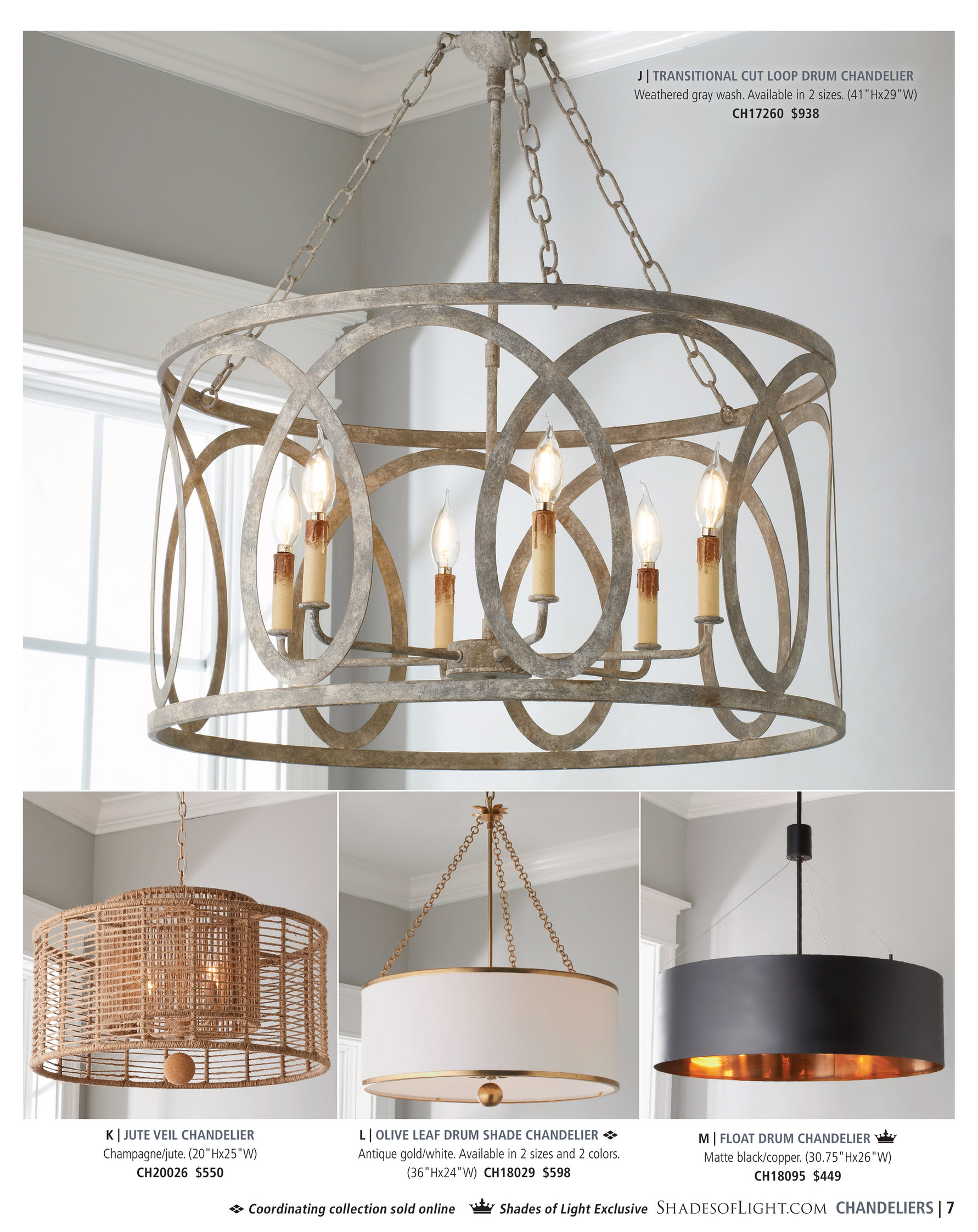 float drum chandelier