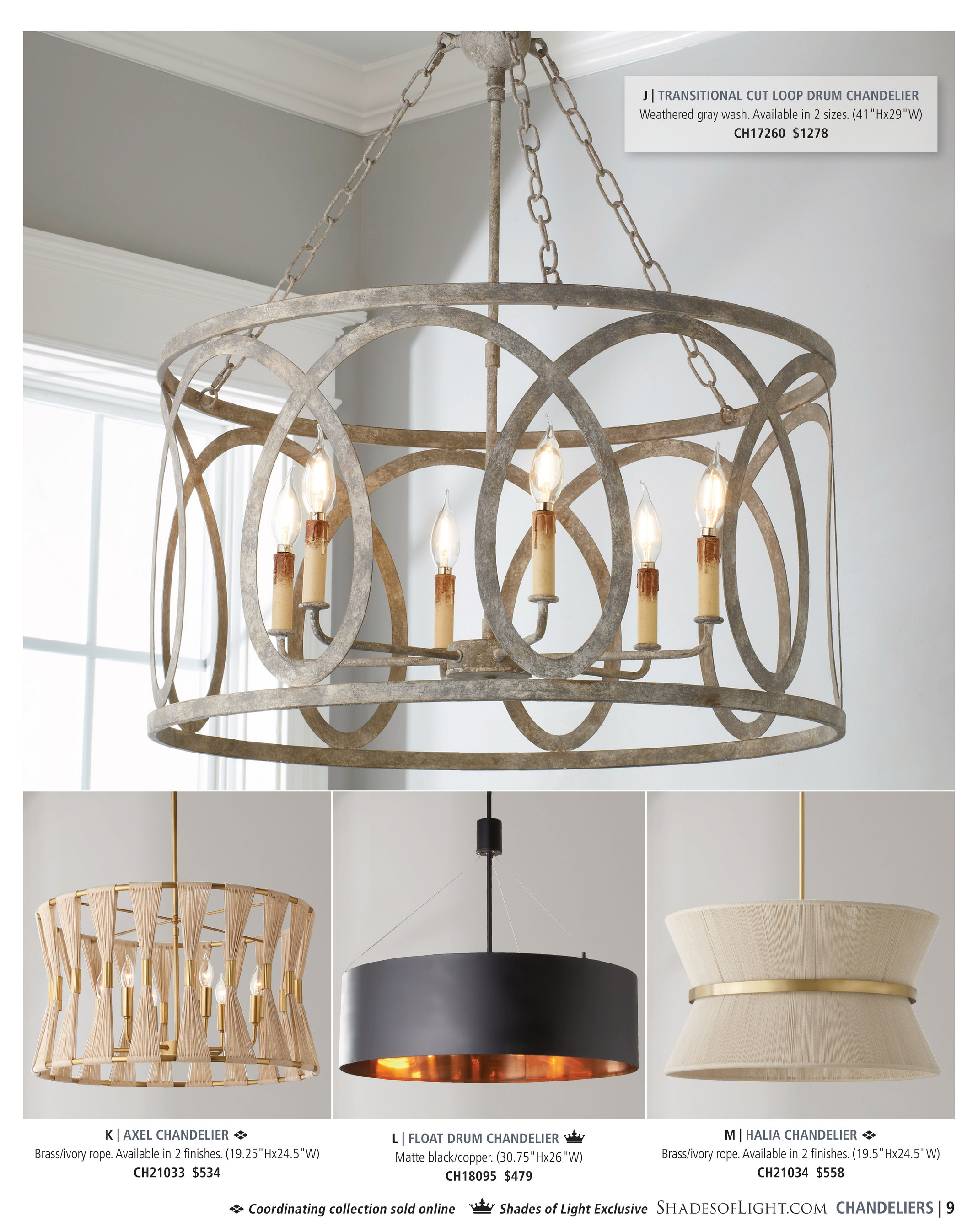 trellis drum chandelier