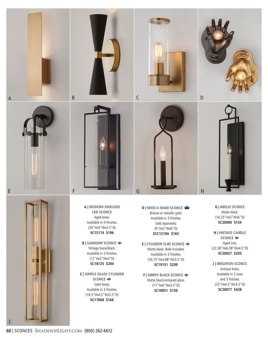 Shades of Light - Eclectic Luxury 2022 - Need a Hand Sconce, image size:891x1122