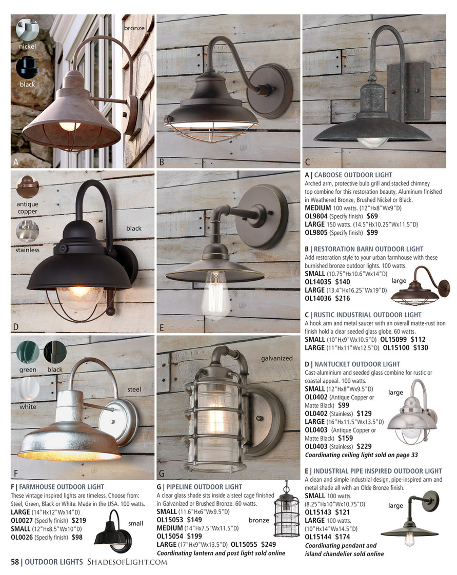 Rustic exterior 2024 light fixtures