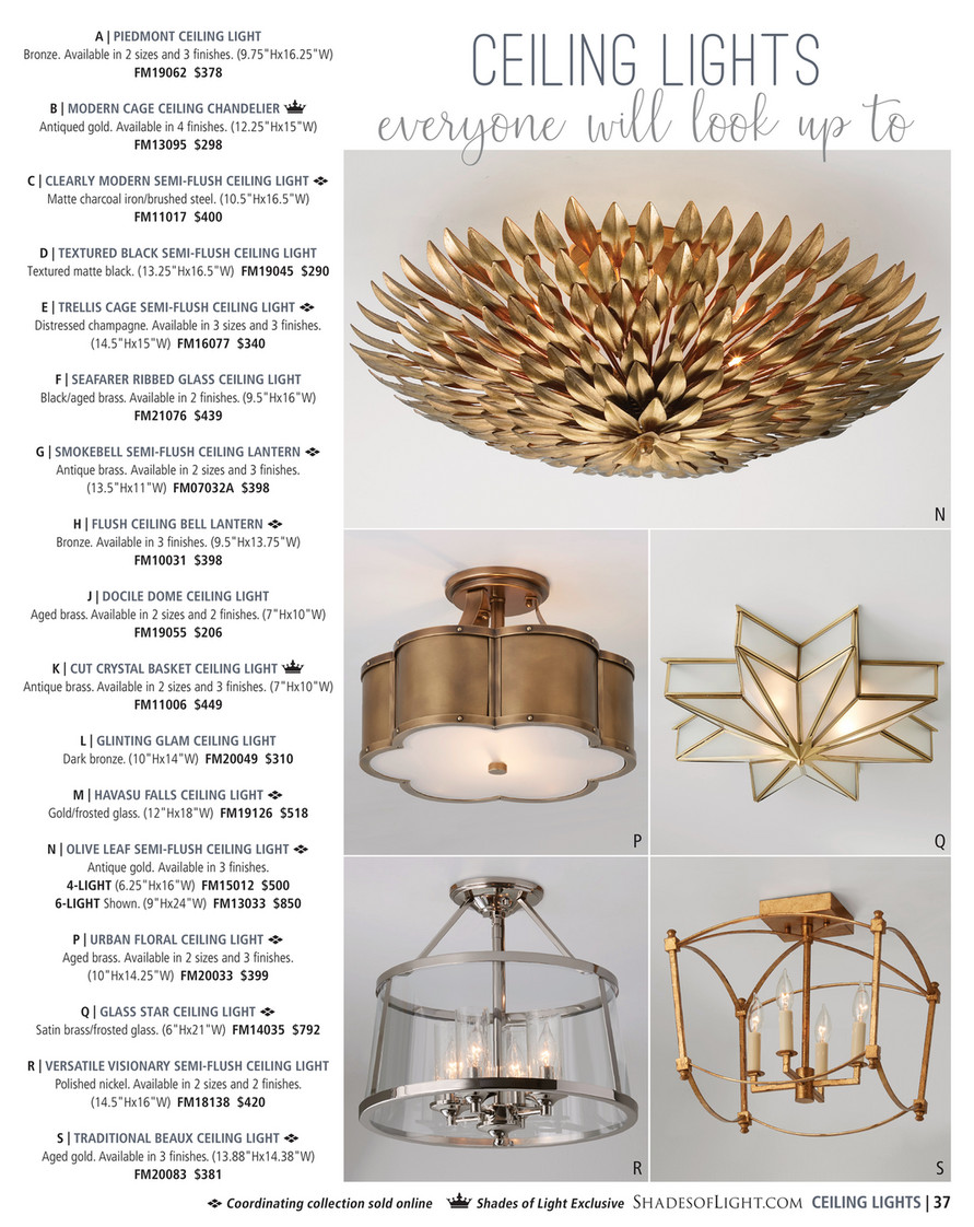 Shades of Light Harmonious Neutrals 2022 Versatile Visionary Semi Flush Ceiling Light