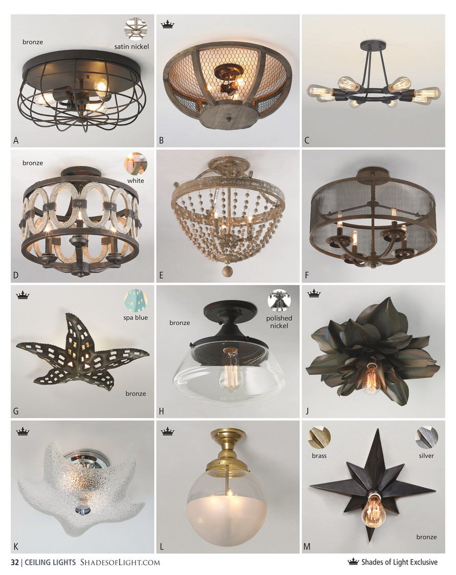 Seaside starfish store glass ceiling light