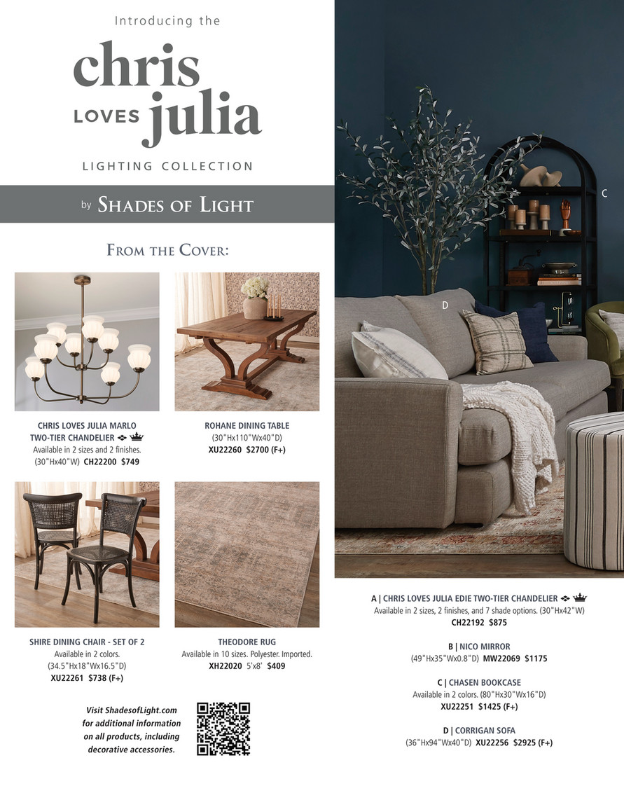 Shades of Light Chris Loves Julia Lighting Collection Page 1