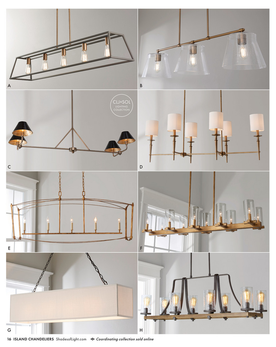 Sleek minimalist island hot sale chandelier