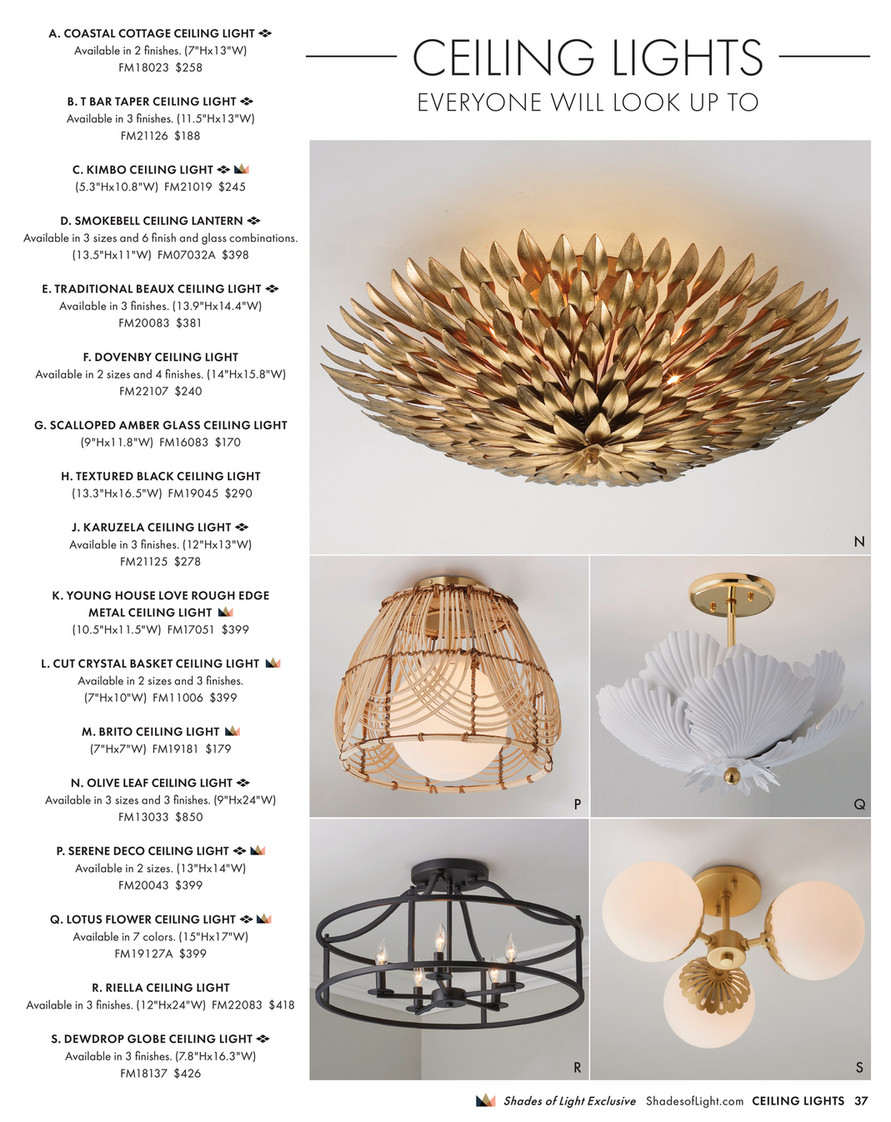 Shades of Light - Blossoming Elegance 2024 - Nantucket Ceiling Light