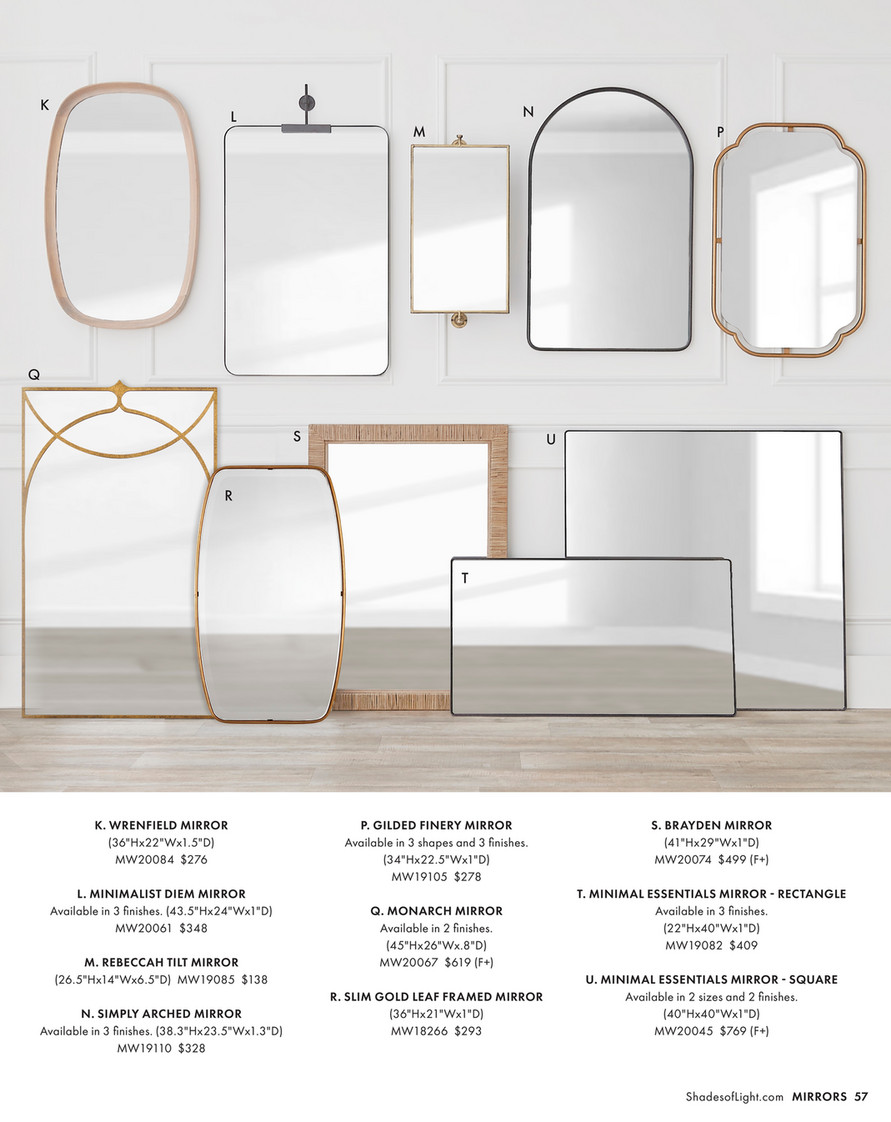 Shades of Light - Modern Fusion 2024 - Scalloped Edge Mirror