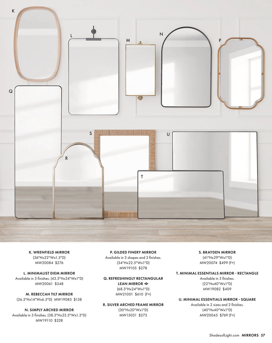 Shades of Light - Hamptons Hideaway - Scalloped Edge Mirror