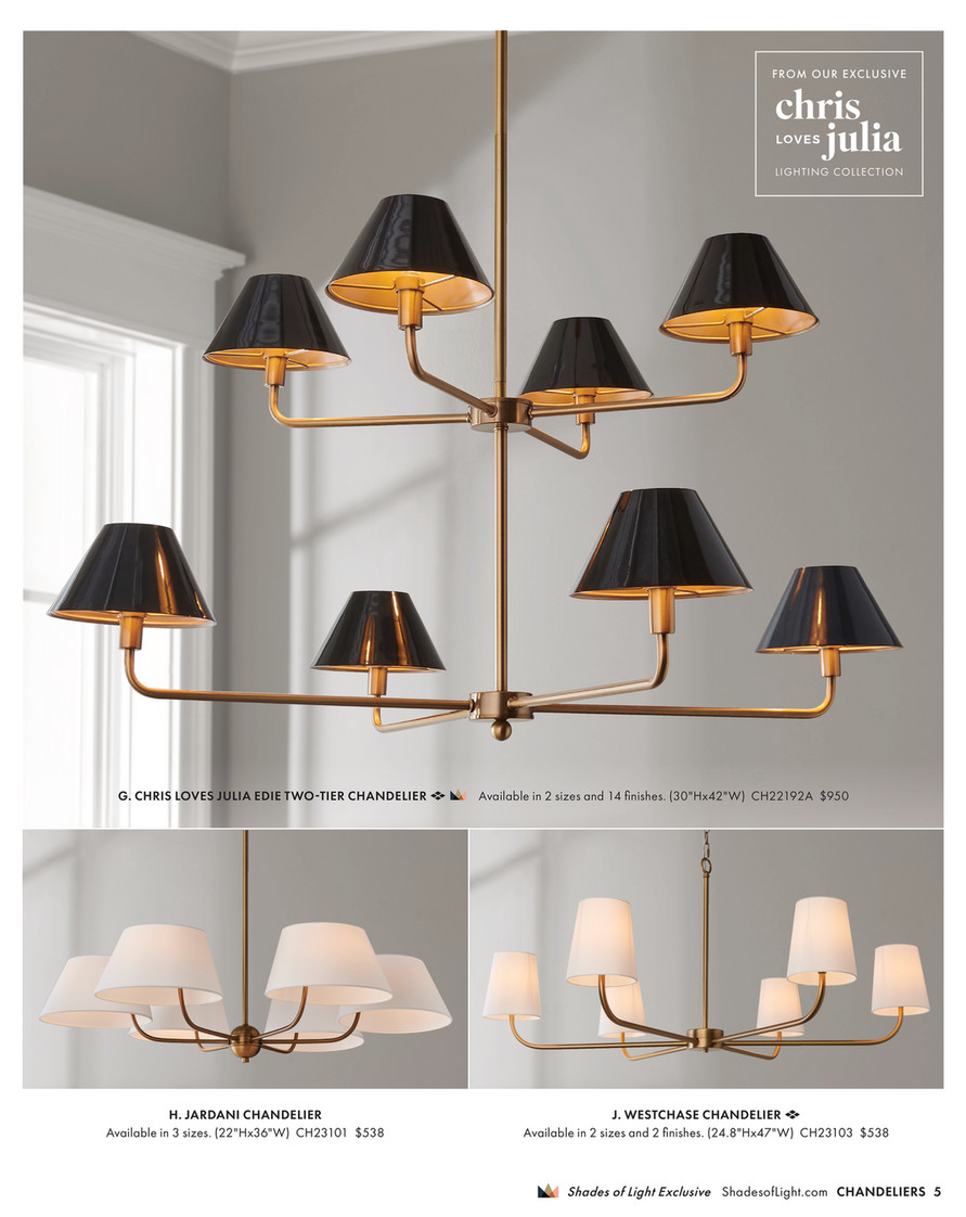 chandelier シェルフ Shades of Light - Hamptons Hideaway - Ribbon Swirl Chandelier - 6
