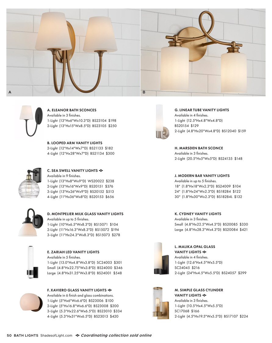 Shades of Light - Chic Chateau 2026 - Jacobson Vanity Light - 3 Light