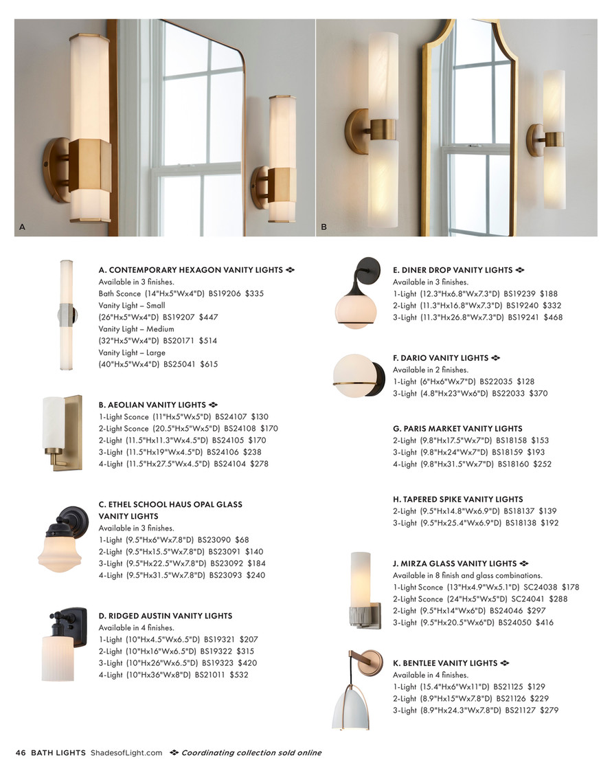 Shades of Light - Chic Chateau 2026 - Jacobson Vanity Light - 3 Light