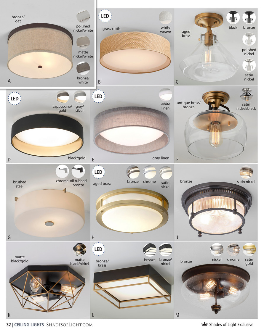 slim shade led ceiling light